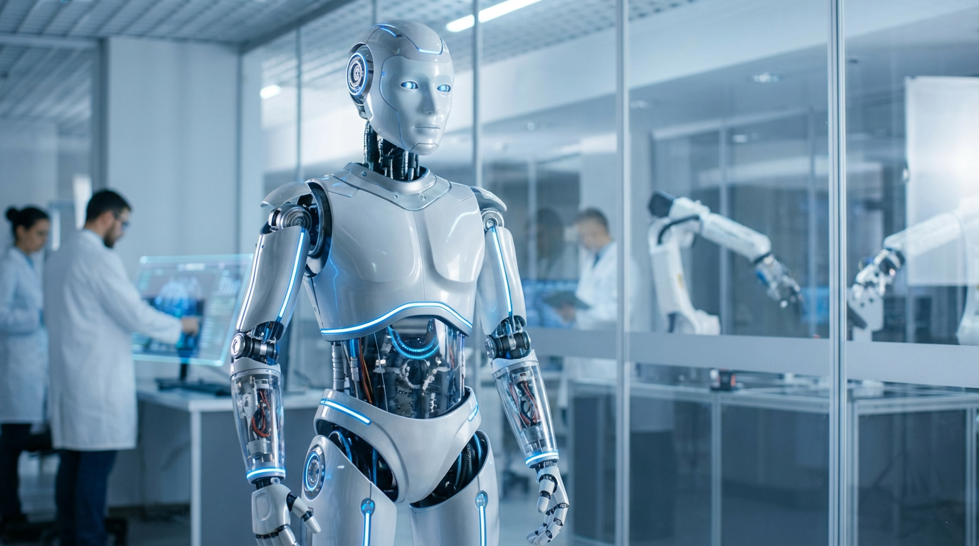 Robot humanoïde futuriste